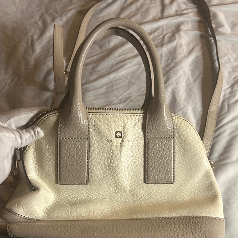 Kate Spade New York Two-Tone Leather Small Dome Satchel Crossbody Bag